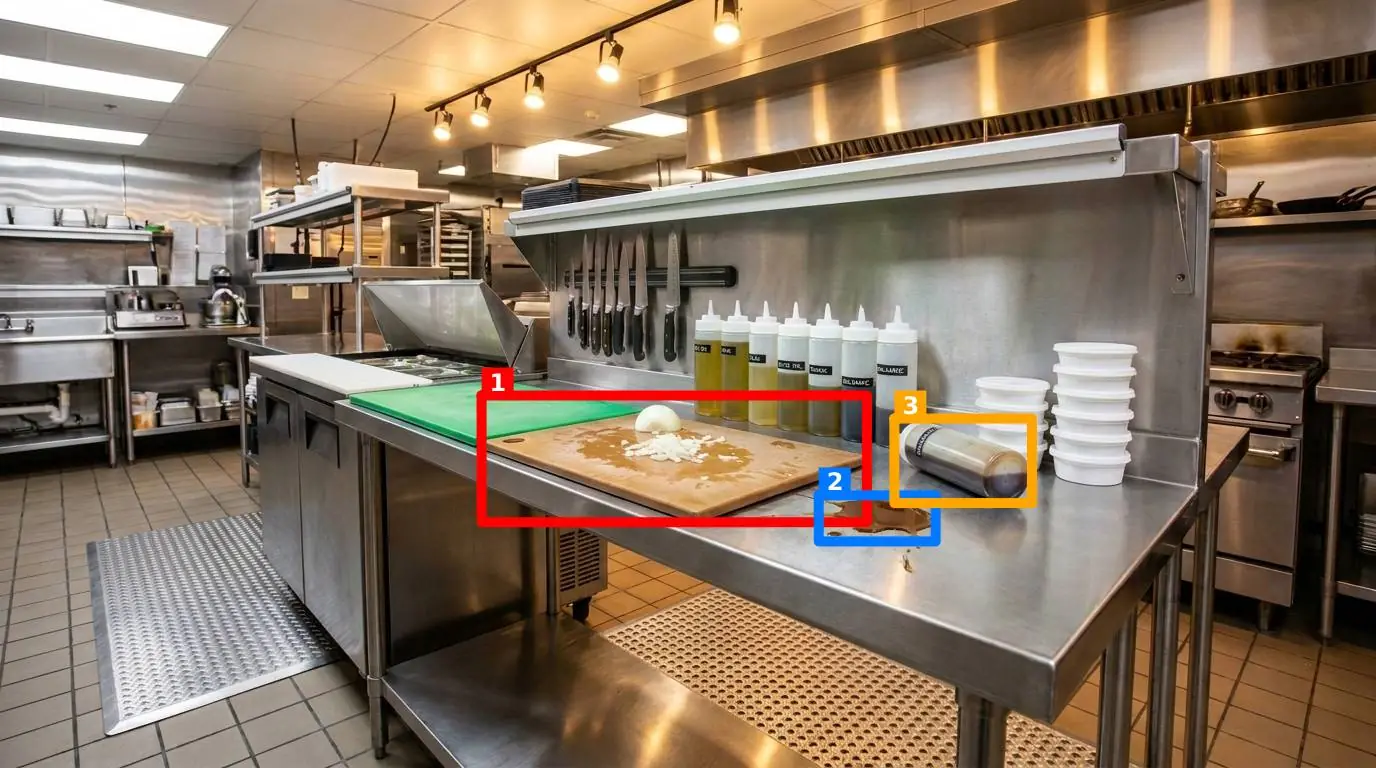 KI-Prüfung: Restaurantküche